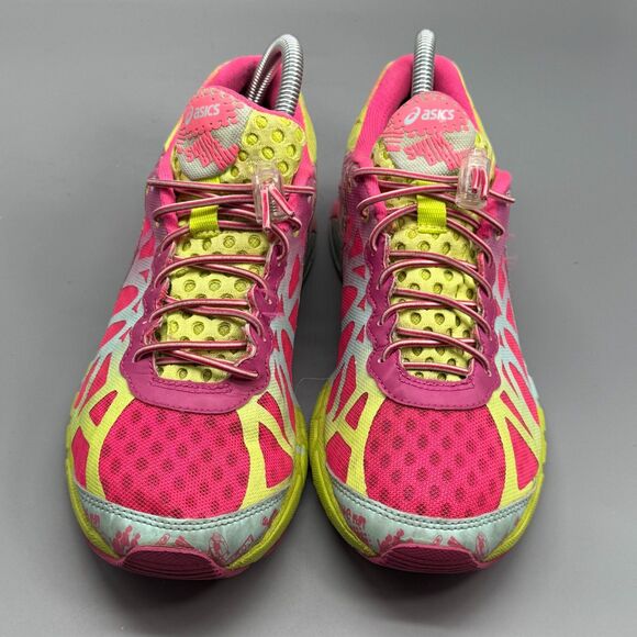 Asics Gel Noosa Tri 9 Women's 8 Pink Yellow Athletic Running Sneakers Low Shoes - Picture 2 of 13